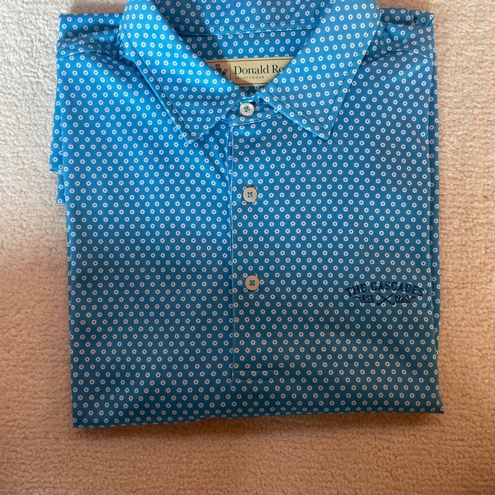 Donald Ross Blue Patterned Polo Shirt Men’s